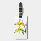 踊りバナナの荷物タグ ラゲッジタグ (正面縦)
