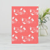 踊りバニー女の子だ！赤ちゃんシャワー 招待状 (スタンド正面)