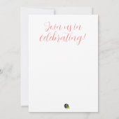 踊りバニー女の子だ！赤ちゃんシャワー 招待状 (裏面)