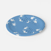 踊りバニー男の子だ！ブルーベビーシャワー ペーパープレート (アングル)