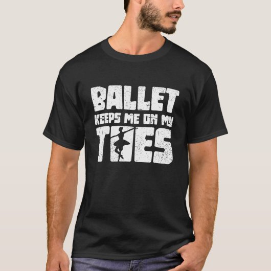 踊りバレおもしろいリナアンポインテバレエダンサーBa Tシャツ (正面)