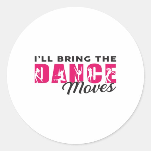 踊りバレリナダンスクイーンダンサーギフトアイディア ラウンドシール (正面)