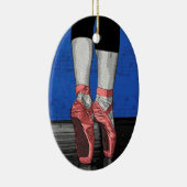 踊りバレリナバレエシューズ セラミックオーナメント (右)