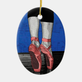 踊りバレリナバレエシューズ セラミックオーナメント