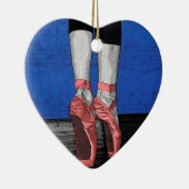 踊りバレリナバレエシューズ セラミックオーナメント (右)