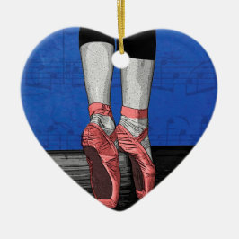踊りバレリナバレエシューズ セラミックオーナメント
