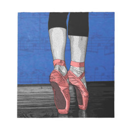 踊りバレリナバレエシューズ ノートパッド