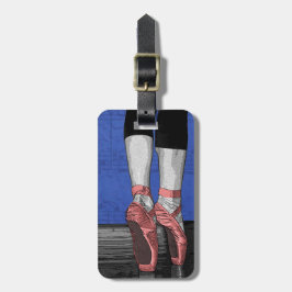 踊りバレリナバレエシューズ ラゲッジタグ