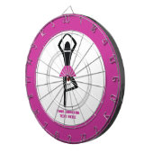 踊りバレリナブラック、ホットピンクカスタム色 ダーツボード (正面右)