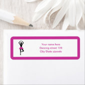 踊りバレリナブラック、ホットピンクカスタム色 ラベル (インサイチュ)