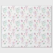 踊りバレリナラッピング紙 ラッピングペーパー (フラット)