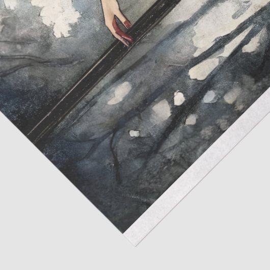 踊りバレリーナウィンドウライトヴィンテージデクページ 薄葉紙 (詳細)