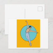 踊りバレリーナバレエ姿 ポストカード (正面/裏面)