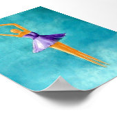 踊りバレリーナ、パープル ポスター (角)