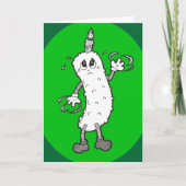 踊りバースデーパーティーピックアンドキャンドル カード (正面)