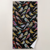 踊りバーズエレガンスユニークズ ビーチタオル (正面)