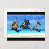 踊りパイレーツハガキ ポストカード (正面/裏面)