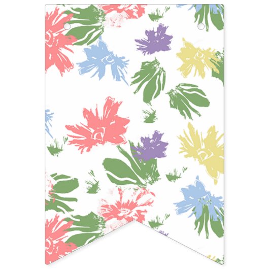 踊りパステルフラワー バンティングフラッグ (第1の旗)