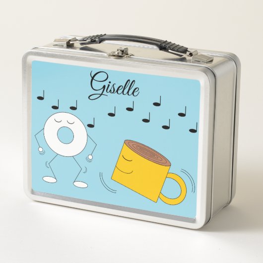 踊りパワードナット&コーヒーマグ: メタルランチボックス (正面)