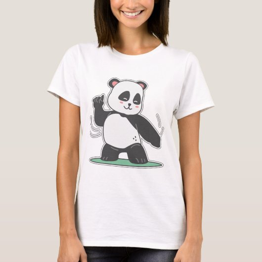 踊りパンダ表裏 Tシャツ (正面)