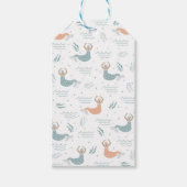 踊りパーソナライズされたマーメイドイラストレーションシー ギフトタグ (正面)