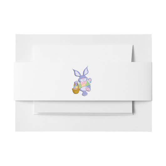 踊りパープルイースターバニーラベンダー 招待状ベリーバンド (正面例)