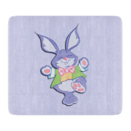 踊りパープルイースターバニー カッティングボード