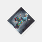 踊りヒップスターおばあちゃん スタンダードカクテルナプキン (角)