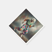 踊りヒップスターオールドレディ スタンダードカクテルナプキン (角)