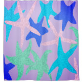 踊りヒトデシャワーカーテン シャワーカーテン (正面)