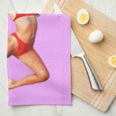 踊りビキニモデルサンダー_コーブ キッチンタオル (四つ折り)