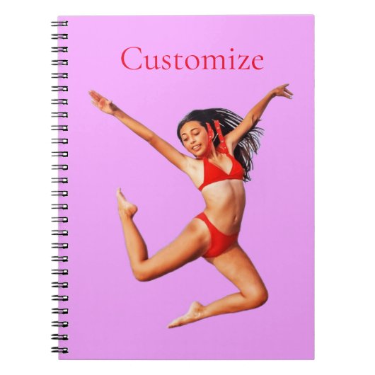 踊りビキニモデルサンダー_コーブ ノートブック (正面)