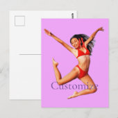 踊りビキニモデルサンダー_コーブ ポストカード (正面/裏面)