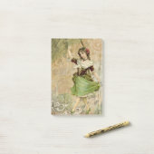 踊りビクトリアンガールグリーンサンパトリックの日 ポストイット (デスク上)