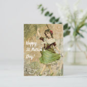 踊りビクトリアンガールinグリーンセントパトリックの日 ポストカード (スタンド正面)