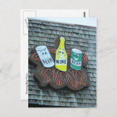 踊りビール缶 ポストカード (正面/裏面)