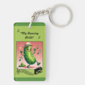 踊りピクルとブームボックス キーホルダー (裏面)