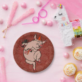 踊りピグアンティークキュートダンサー ペーパープレート (パーティー)