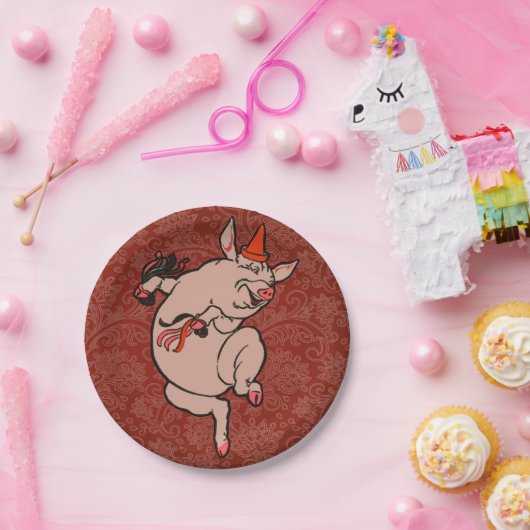 踊りピグアンティークキュートダンサー ペーパープレート (パーティー)