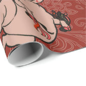 踊りピグアンティークキュートダンサー ラッピングペーパー (ロールコーナー)