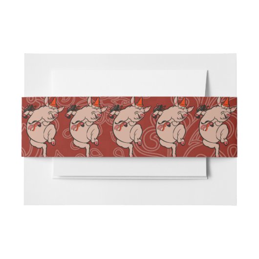 踊りピグアンティークキュートダンサー 招待状ベリーバンド (正面例)