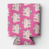 踊りピグ繰返しパターン缶/ボトル 缶クーラー (正面)