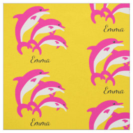 踊りピンクドルフィンズ ファブリック