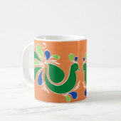 踊りピーコックスマグ コーヒーマグカップ (正面左)