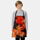 踊りファイアバード抽象芸術アートエプロン エプロン (着用した状態)