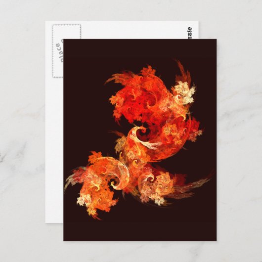 踊りファイアバード抽象芸術アートポストカード ポストカード (正面/裏面)