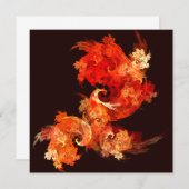 踊りファイアバード抽象芸術アート (正面/裏面)