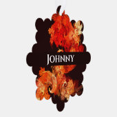 踊りファイアバード抽象芸術アート オーナメントカード (右)