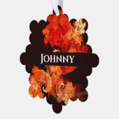 踊りファイアバード抽象芸術アート オーナメントカード (左)