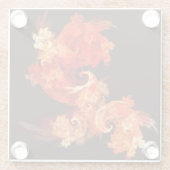 踊りファイアバード抽象芸術アート ガラスコースター (裏面)